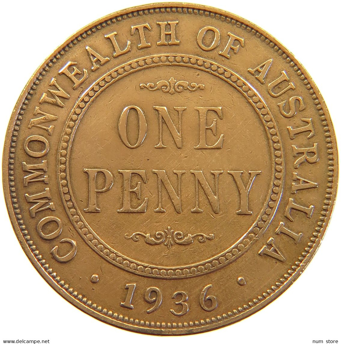 AUSTRALIA PENNY 1936 George V. (1910-1936) #t157 0513 - Penny