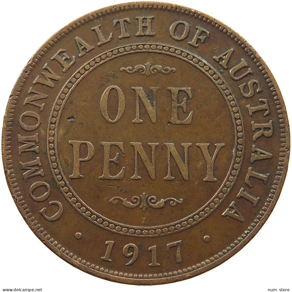 AUSTRALIA PENNY 1917 George V. (1910-1936) #t072 0389 - Penny