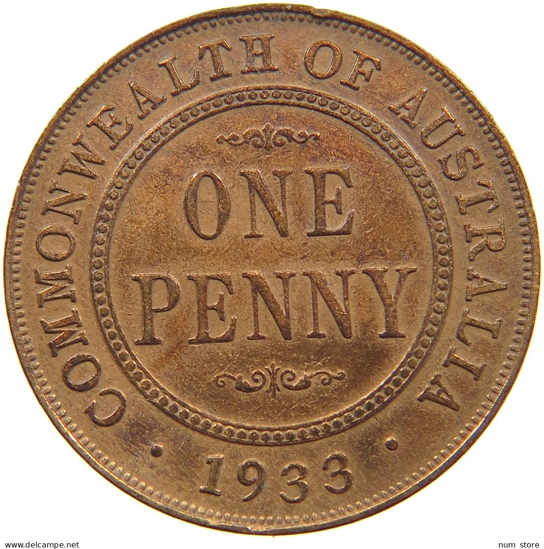 AUSTRALIA PENNY 1933 George V. (1910-1936) #c004 0301 - Penny