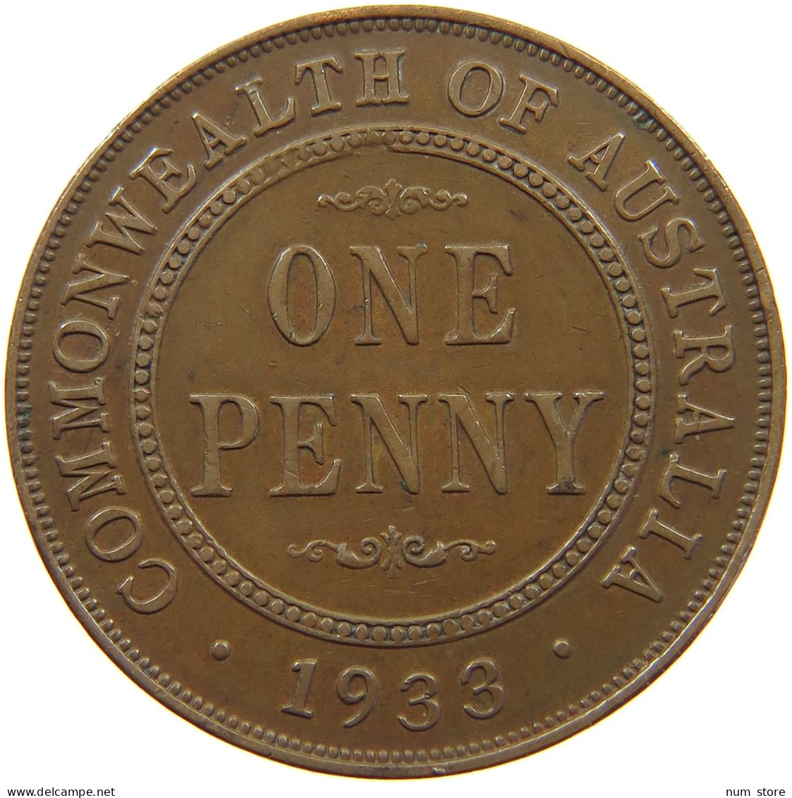 AUSTRALIA PENNY 1933 George V. (1910-1936) #a057 0745 - Penny