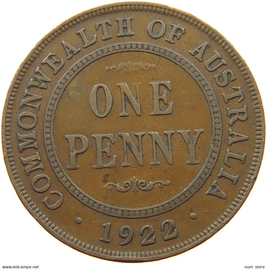 AUSTRALIA PENNY 1922 George V. (1910-1936) #a008 0261 - Penny