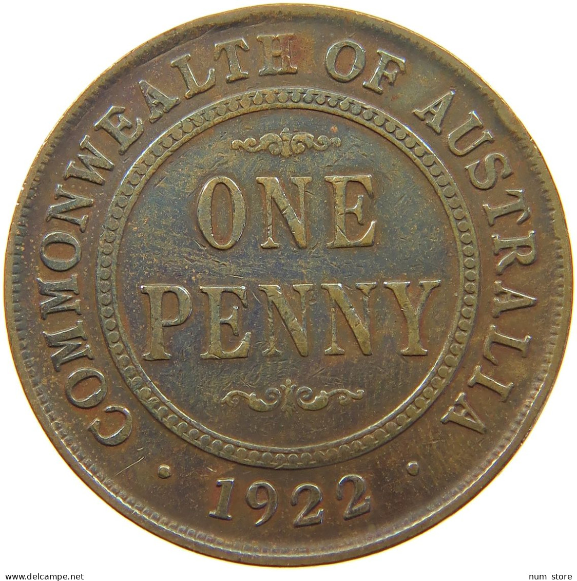 AUSTRALIA PENNY 1922 George V. (1910-1936) #a031 0285 - Penny