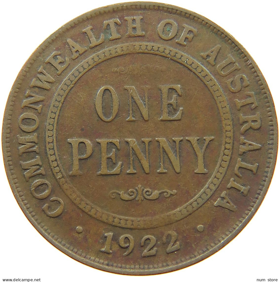 AUSTRALIA PENNY 1922 George V. (1910-1936) #a007 0293 - Penny