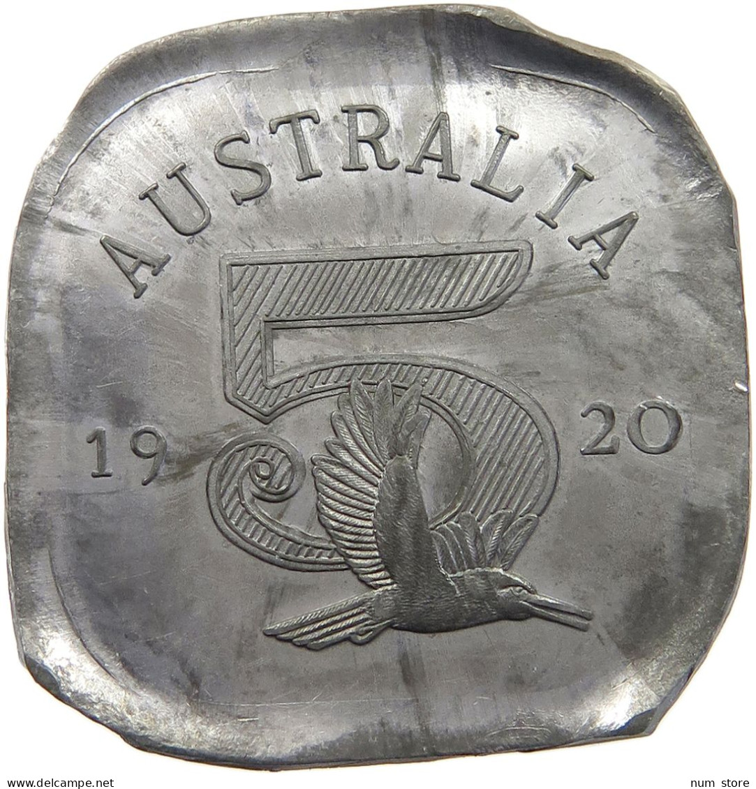 AUSTRALIA MEDAL 1920 AUSTRALIA LEAD UNIFACE MEDAL 5 1920 #t084 0119 - Non Classés