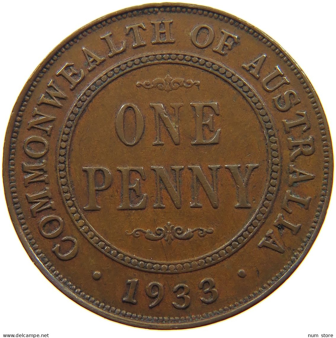 AUSTRALIA PENNY 1933 George V. (1910-1936) #a002 0315 - Penny