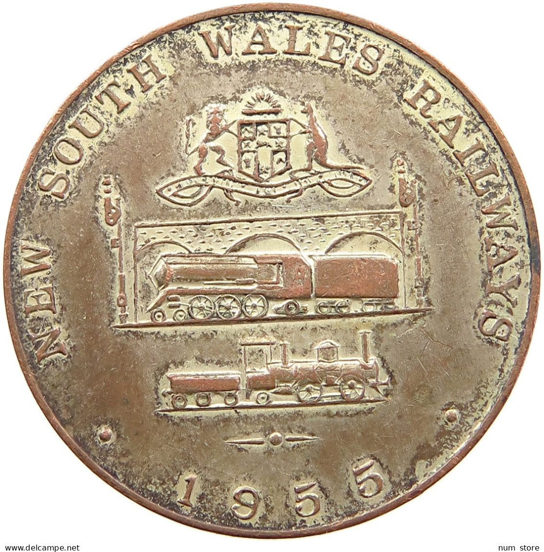 AUSTRALIA MEDAL 1955 MEDAL NEW SOUTH WALES RAILWAYS #s055 0719 - Non Classés