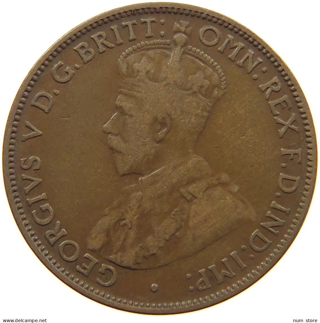 AUSTRALIA HALFPENNY 1917 George V. (1910-1936) #a066 0209 - ½ Penny