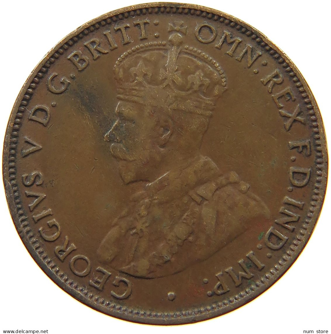 AUSTRALIA HALFPENNY 1917 George V. (1910-1936) #a011 0403 - ½ Penny