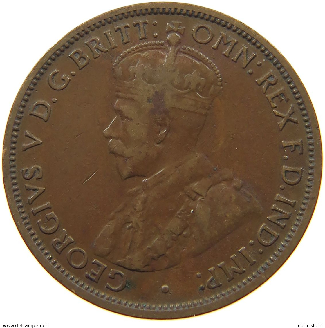 AUSTRALIA HALFPENNY 1917 George V. (1910-1936) #a032 0035 - ½ Penny