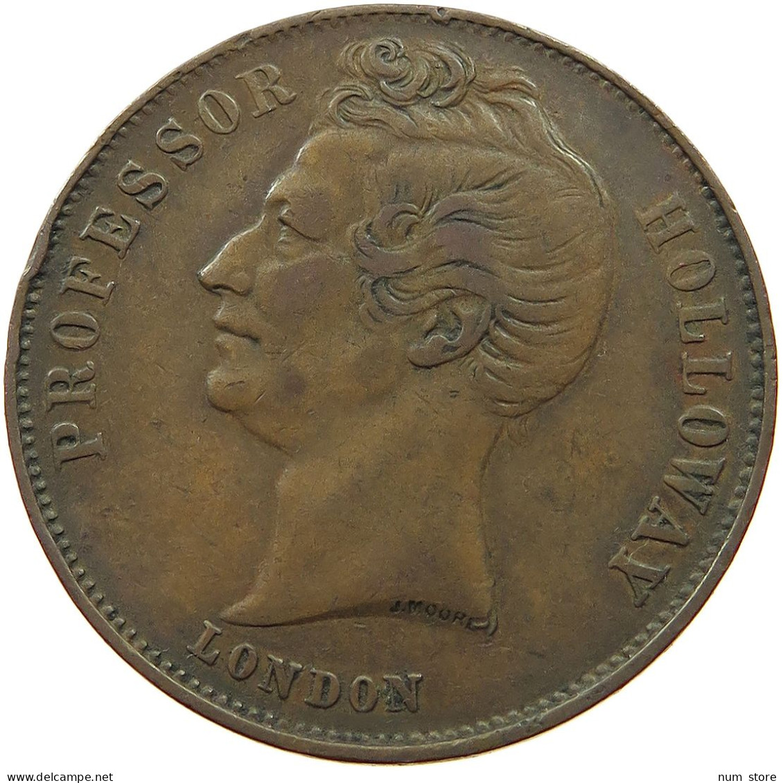 AUSTRALIA HALF PENNY TOKEN 1857 Victoria (1837-1901) PROFESSOR 1857 HOLLOWAY LONDON #t059 0203 - ½ Penny