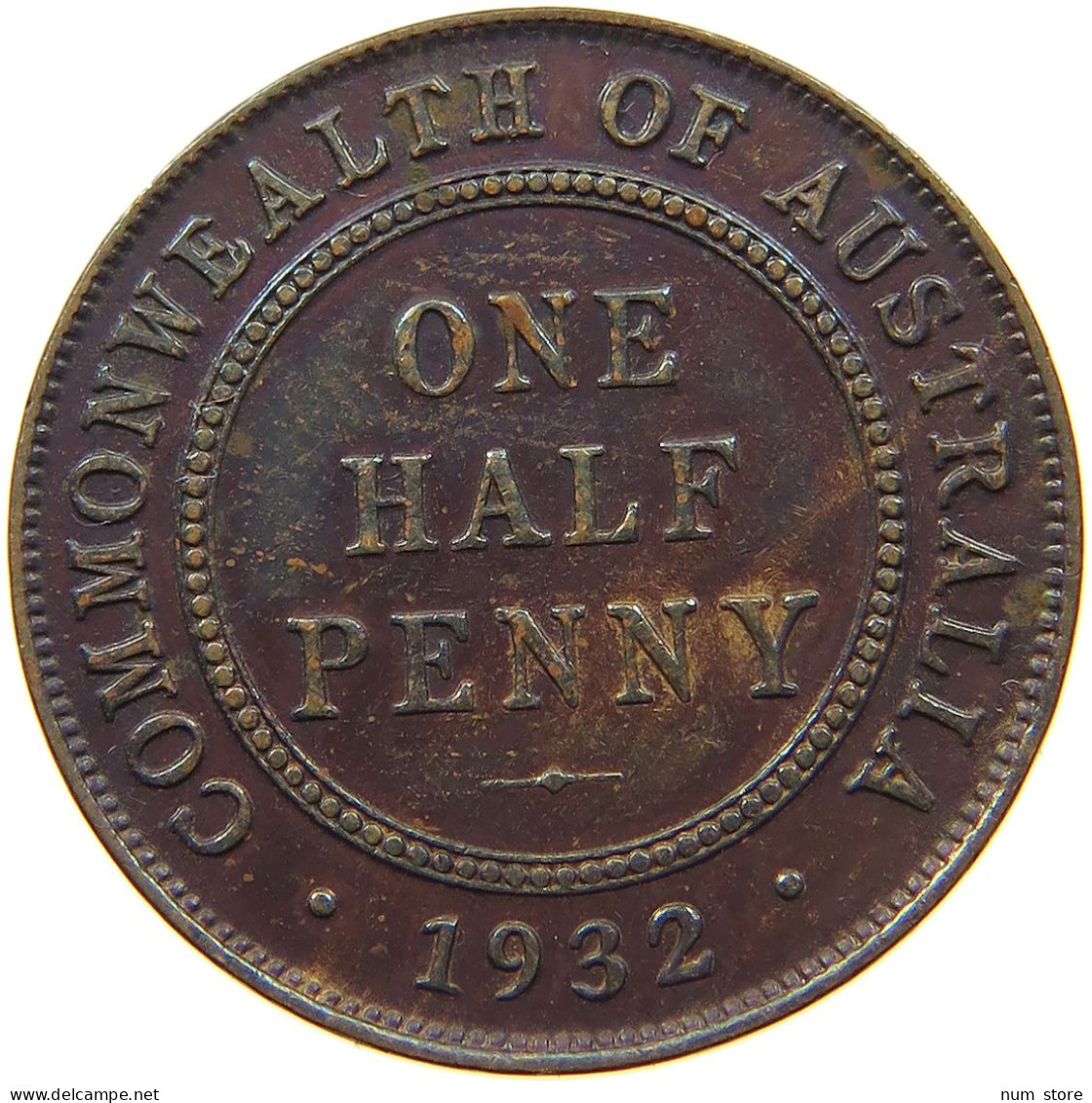 AUSTRALIA HALFPENNY 1932 George V. (1910-1936) #a010 0361 - ½ Penny