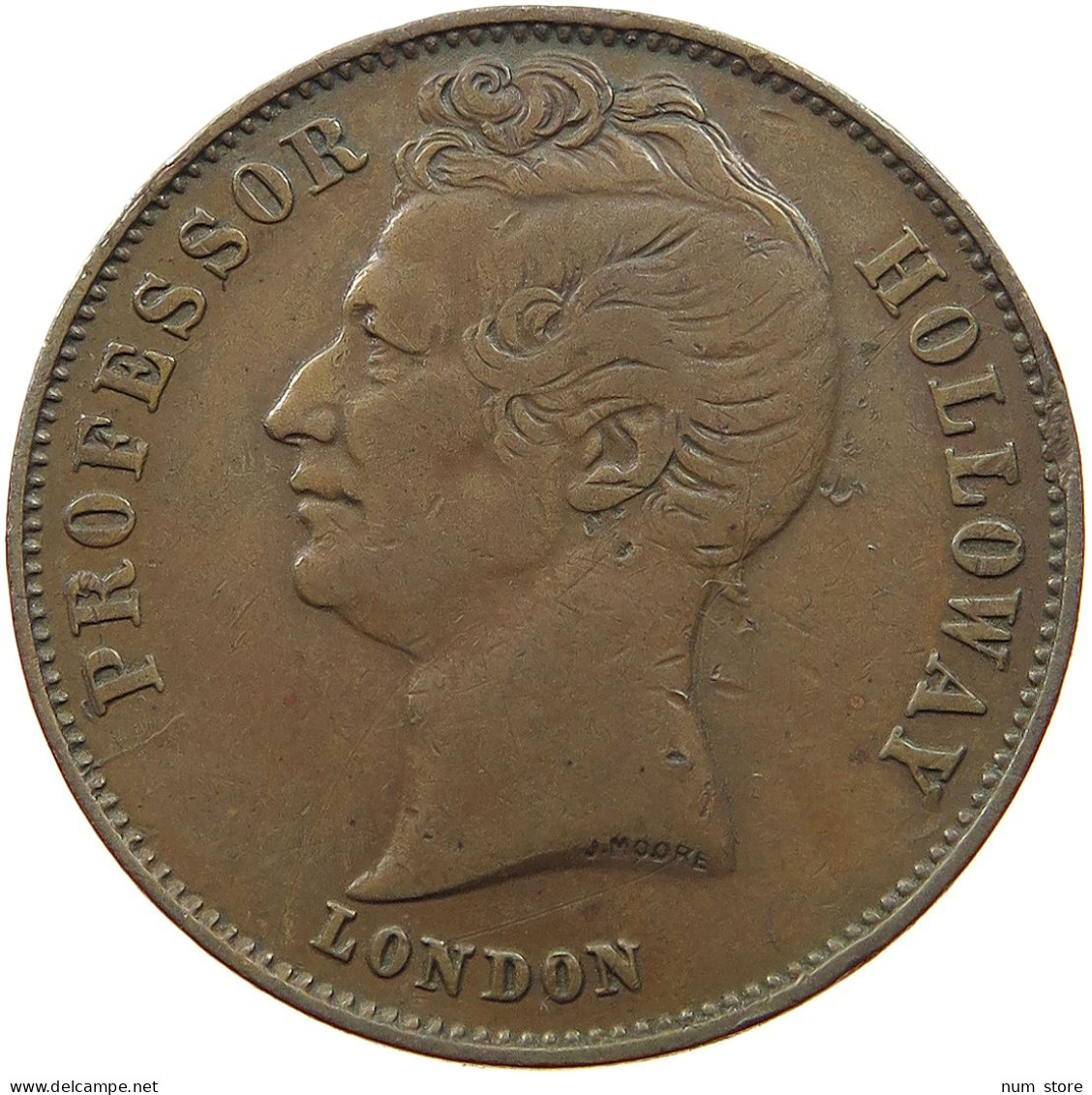 AUSTRALIA HALF PENNY TOKEN 1858 Victoria (1837-1901) PROFESSOR 1858 HOLLOWAY LONDON #t059 0201 - ½ Penny