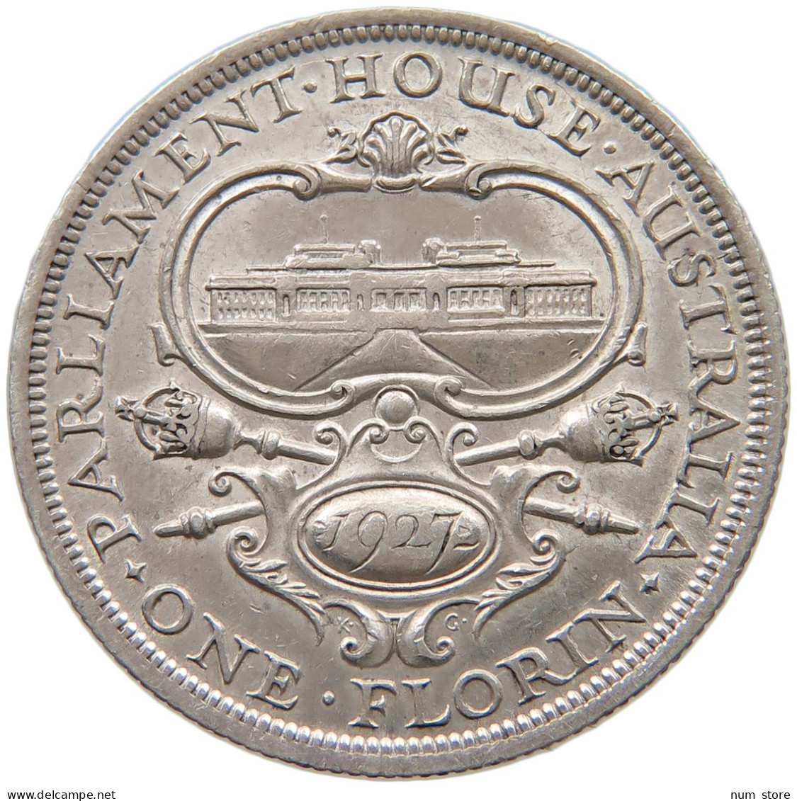 AUSTRALIA FLORIN 1927 George V. (1910-1936) #t139 0185 - Florin