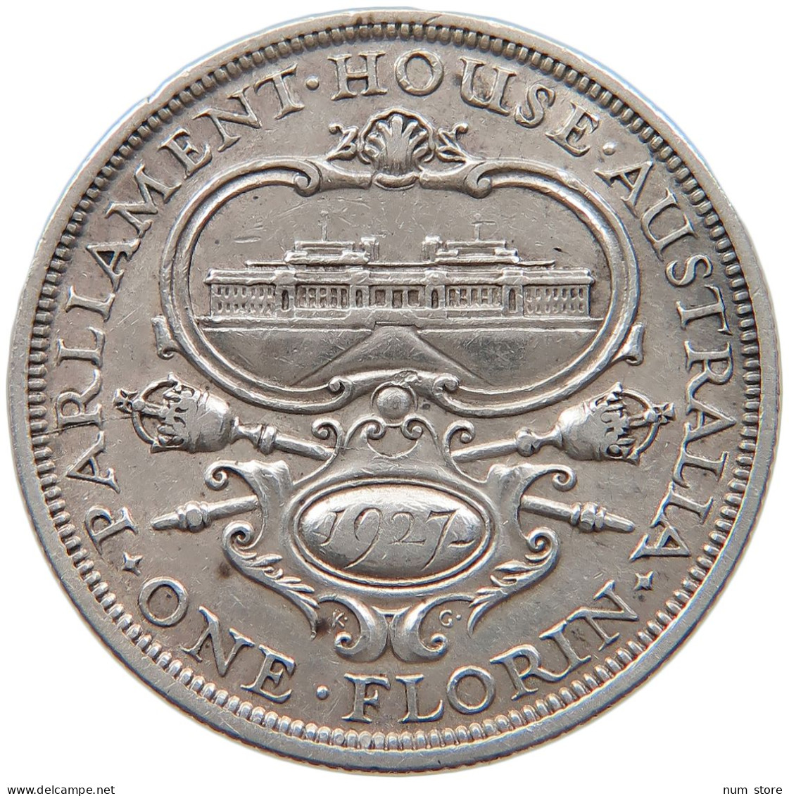 AUSTRALIA FLORIN 1927 George V. (1910-1936) #t162 0109 - Florin