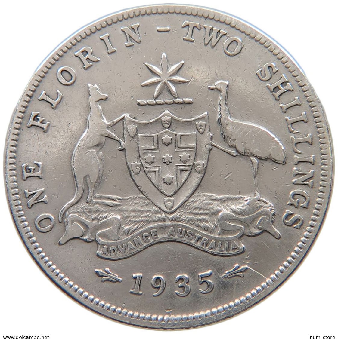 AUSTRALIA FLORIN 1935 George V. (1910-1936) #t156 0479 - Florin