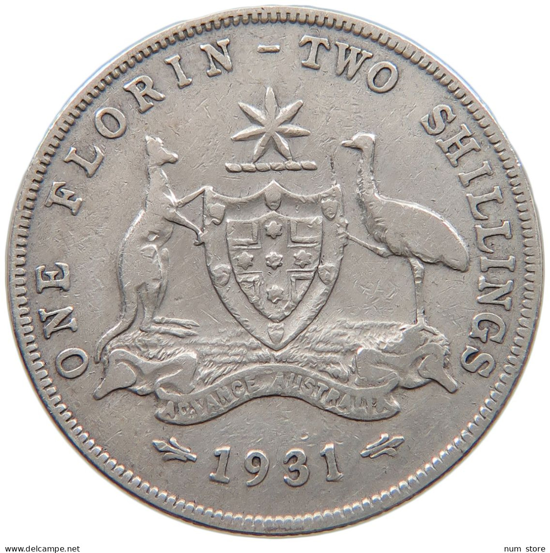 AUSTRALIA FLORIN 1931 George V. (1910-1936) #t156 0481 - Florin