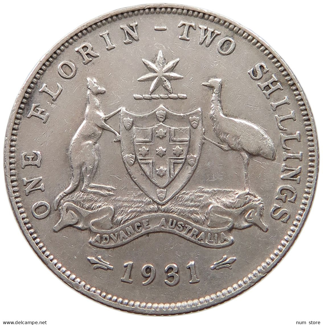 AUSTRALIA FLORIN 1931 George V. (1910-1936) #t072 0495 - Florin