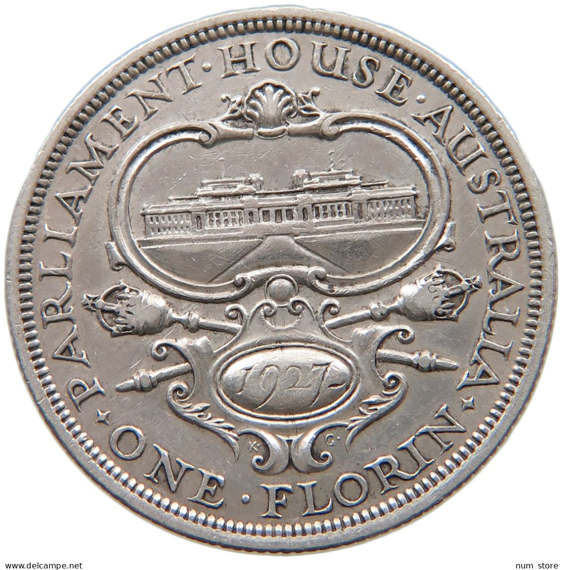 AUSTRALIA FLORIN 1927 George V. (1910-1936) #t161 0031 - Florin