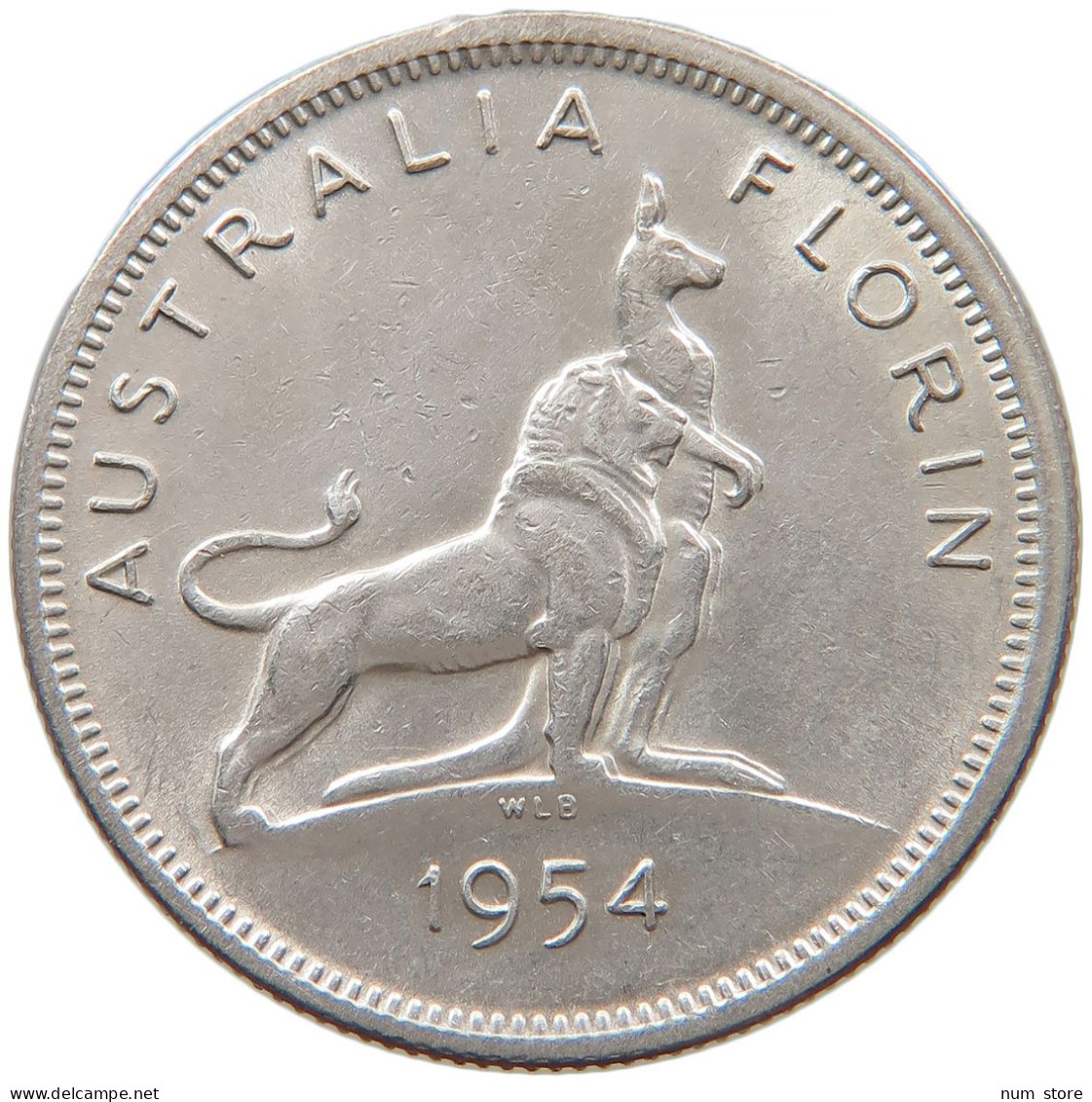 AUSTRALIA FLORIN 1954 Elizabeth II. (1952-2022) #t011 0081 - Florin