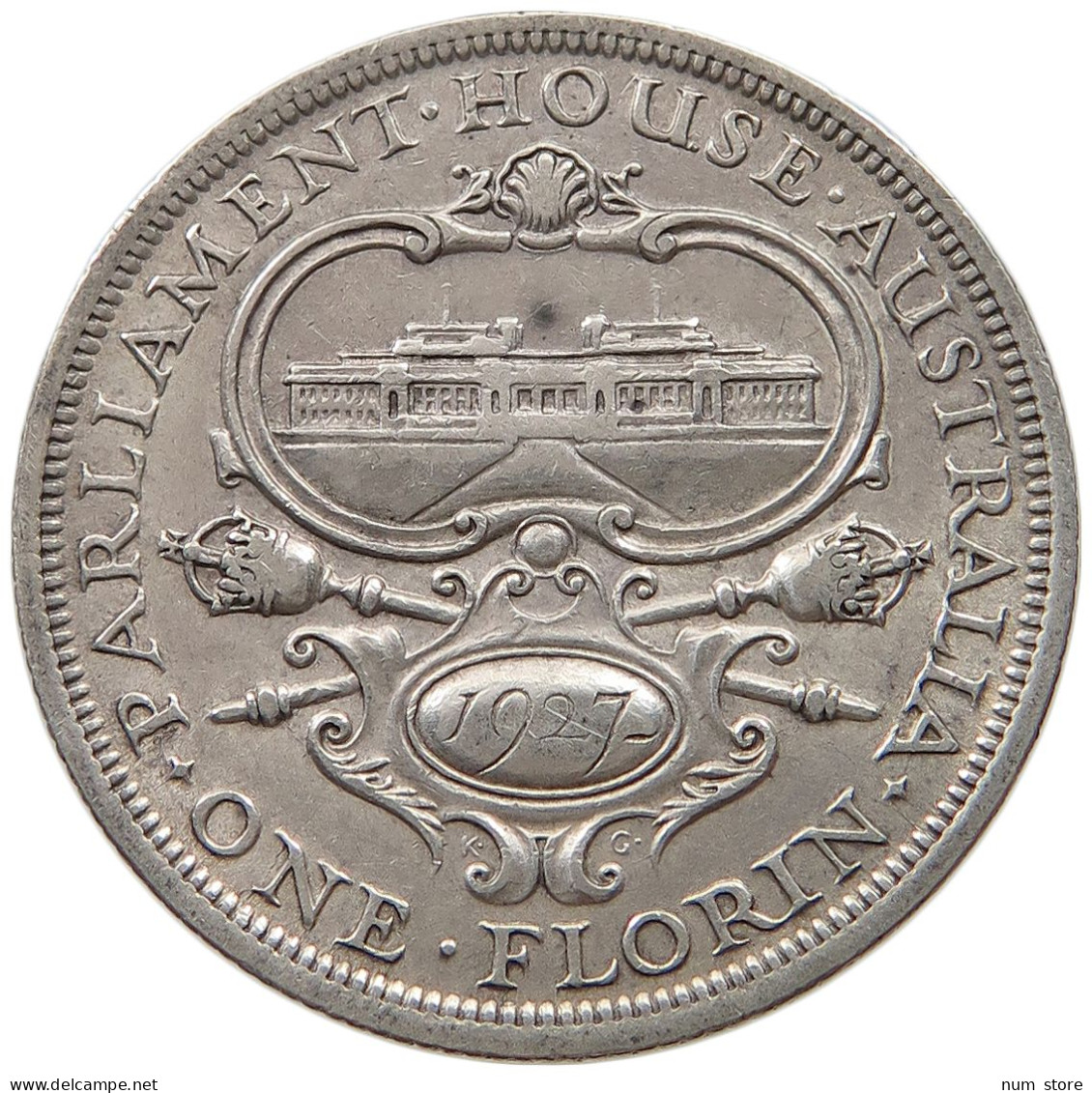 AUSTRALIA FLORIN 1927 George V. (1910-1936) #t072 0463 - Florin