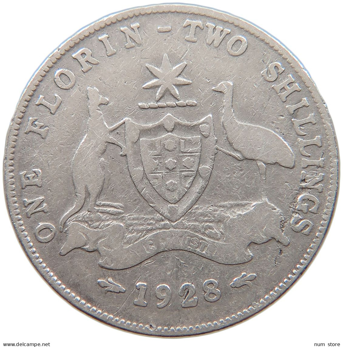 AUSTRALIA FLORIN 1928 George V. (1910-1936) #s031 0051 - Florin