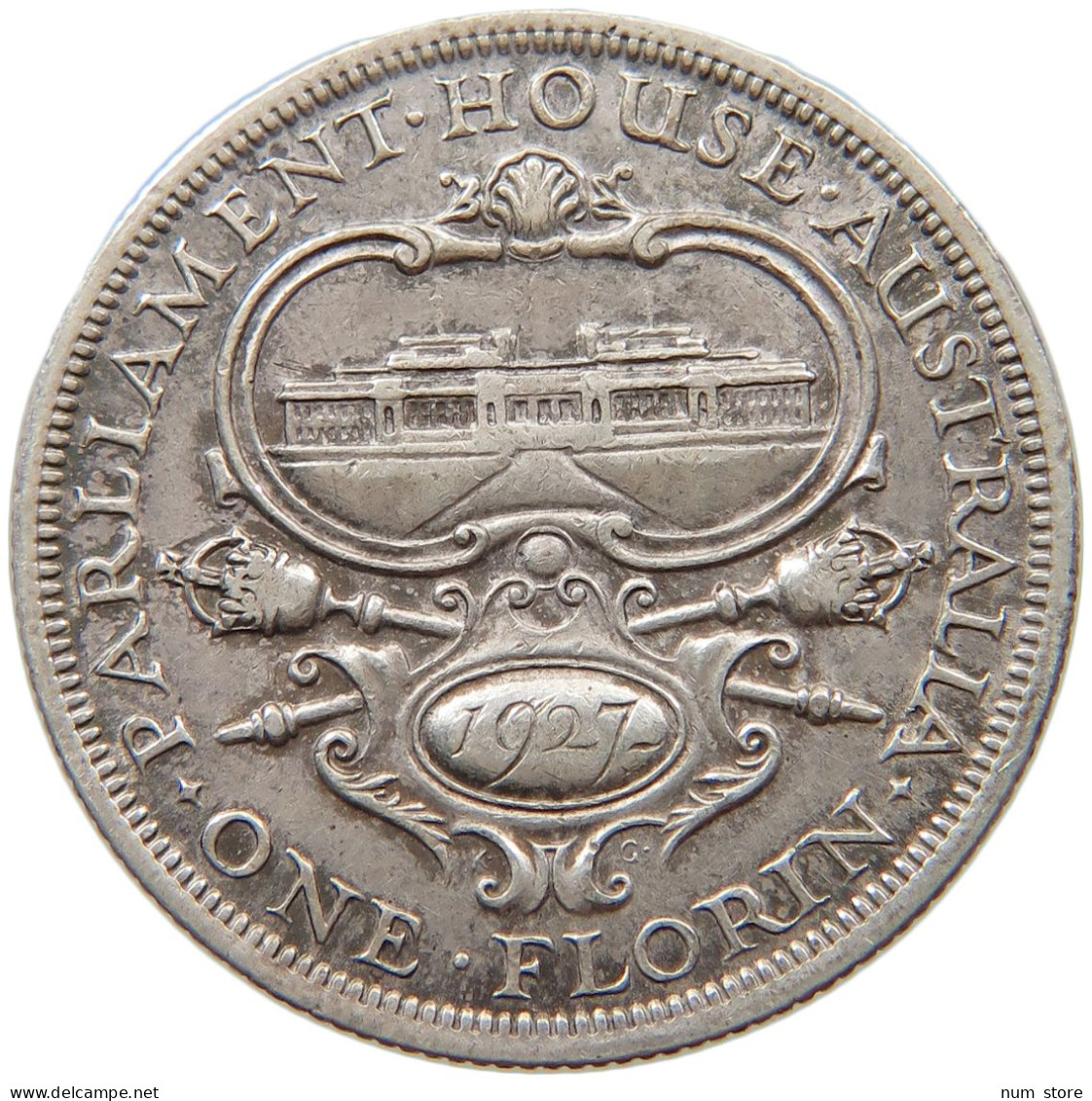 AUSTRALIA FLORIN 1927 George V. (1910-1936) #c057 0285 - Florin