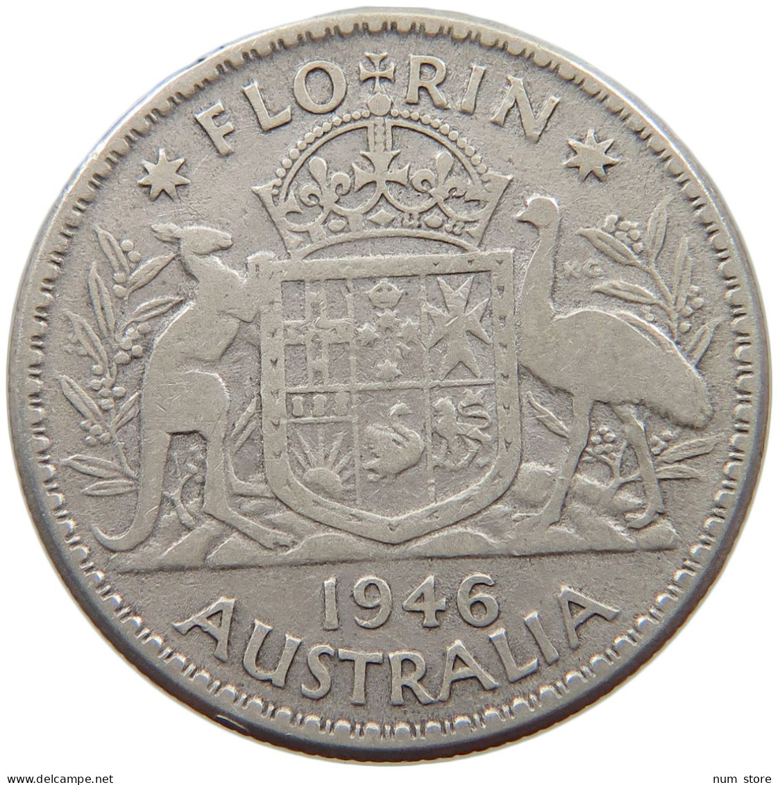 AUSTRALIA FLORIN 1946 George VI. (1936-1952) #a082 0213 - Florin
