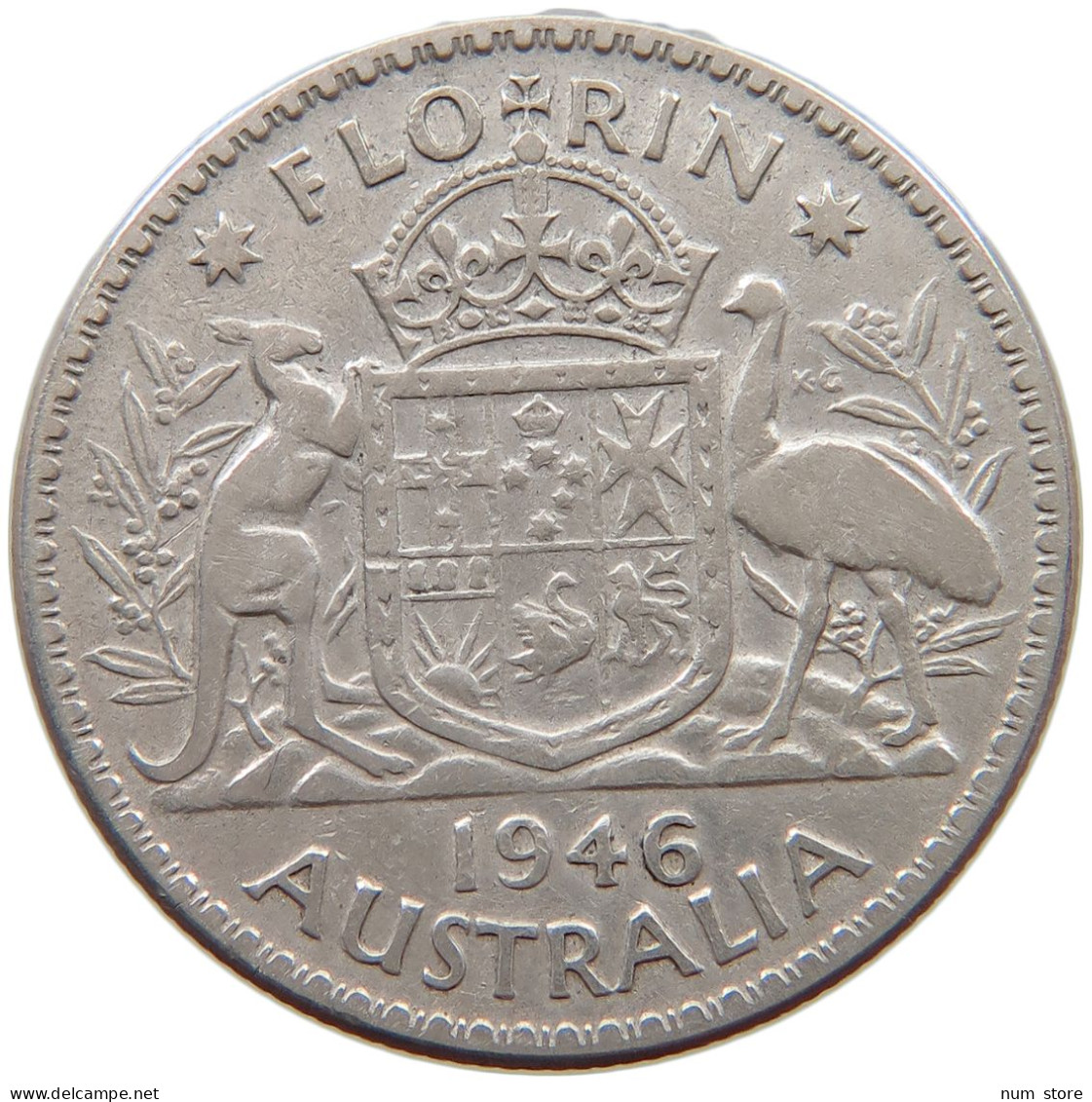 AUSTRALIA FLORIN 1946 George VI. (1936-1952) #a082 0205 - Florin