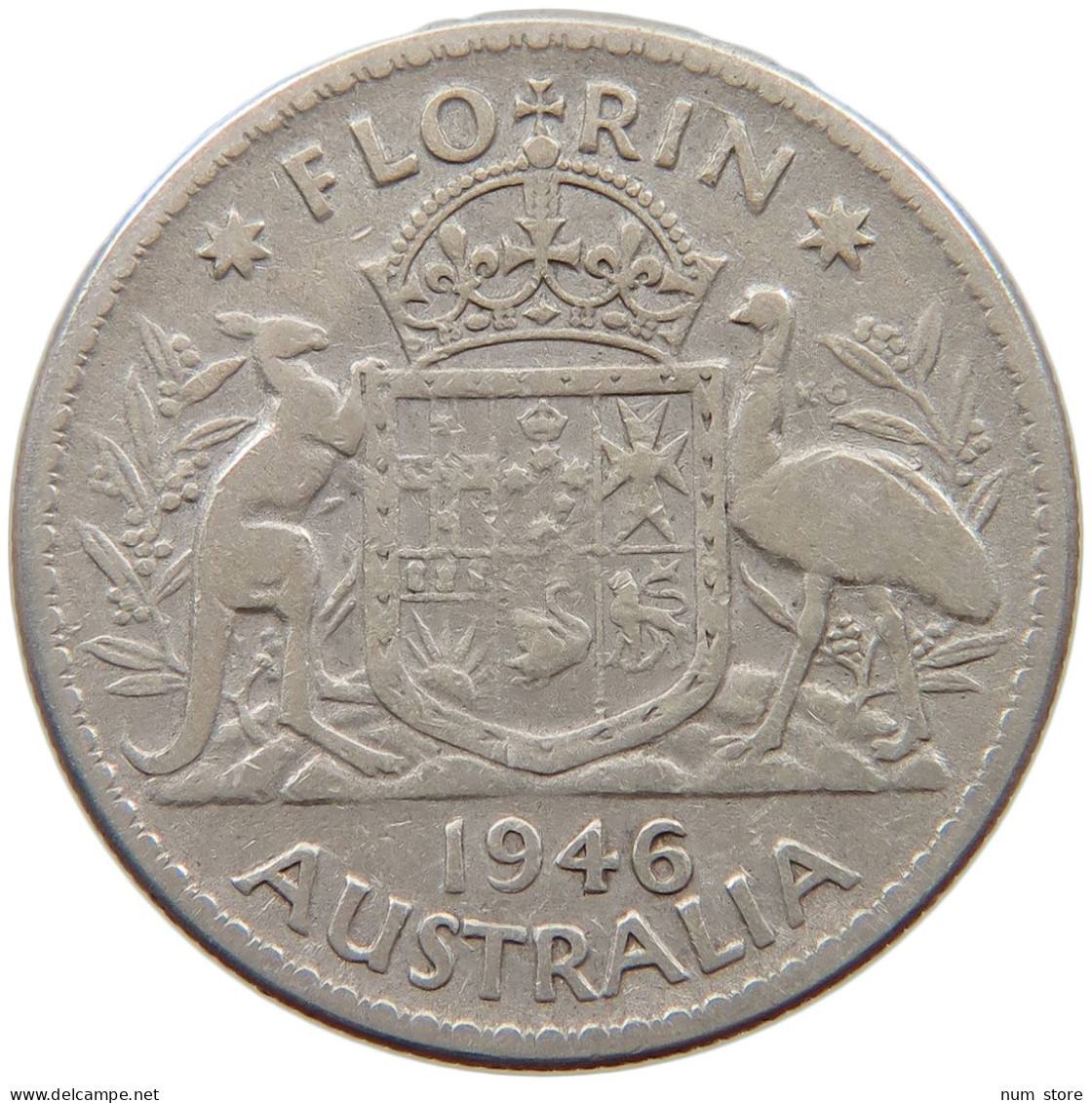 AUSTRALIA FLORIN 1946 George VI. (1936-1952) #a082 0207 - Florin
