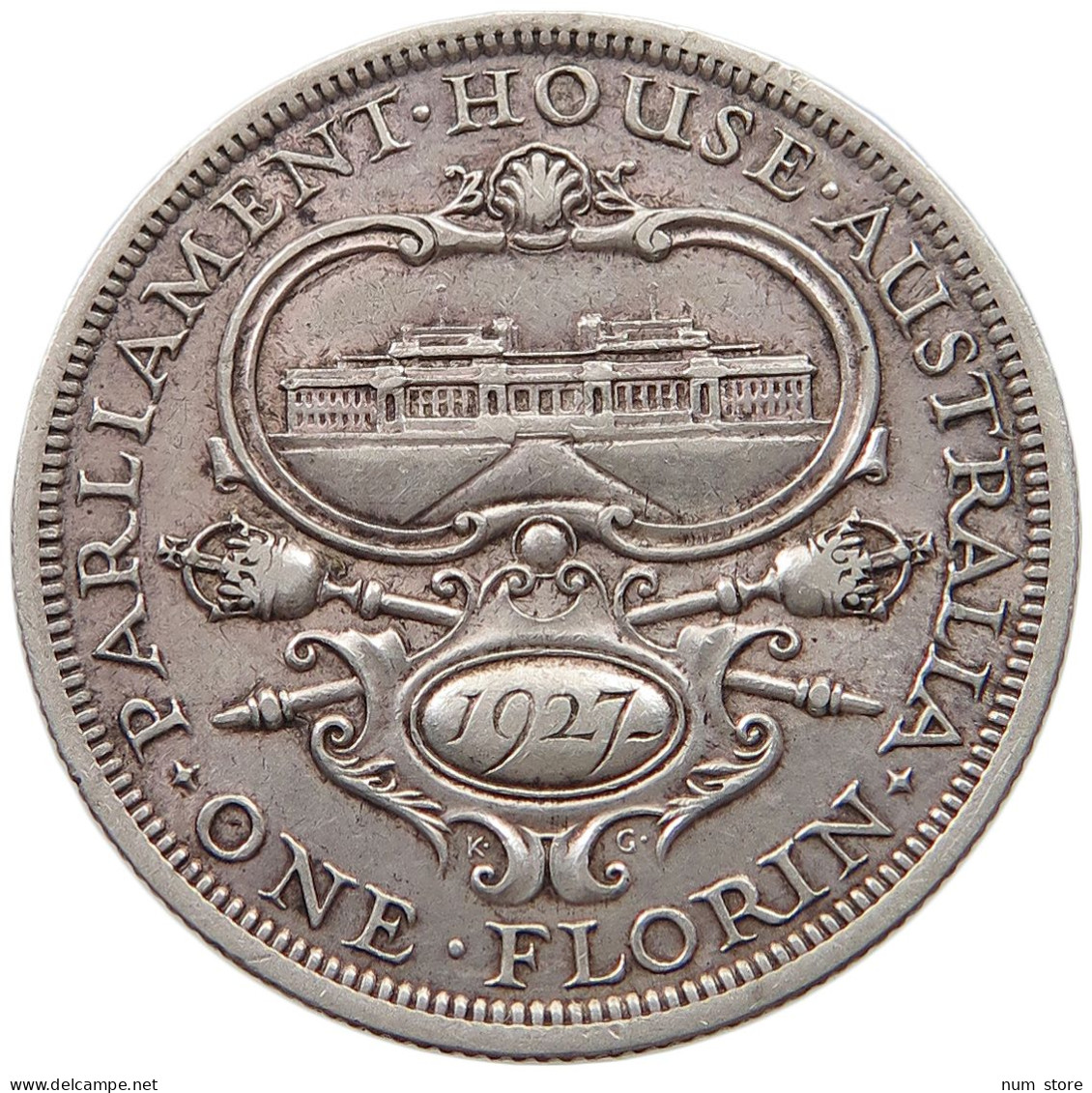 AUSTRALIA FLORIN 1927 George V. (1910-1936) #t072 0471 - Florin