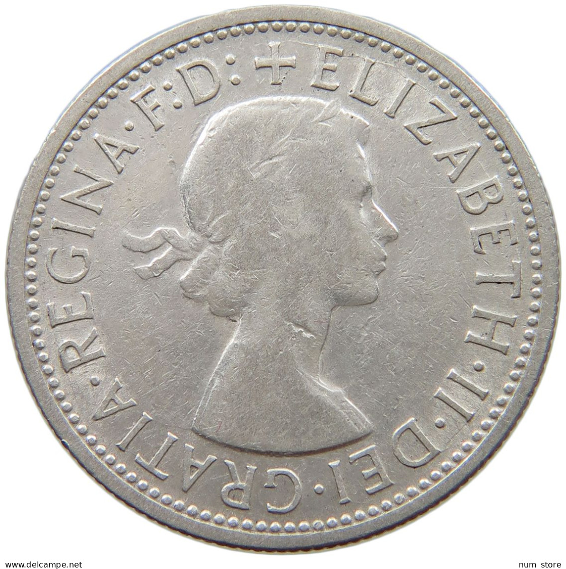 AUSTRALIA FLORIN 1954 Elizabeth II. (1952-) #a082 0157 - Florin