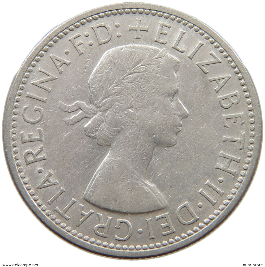 AUSTRALIA FLORIN 1954 Elizabeth II. (1952-) #a082 0155 - Florin