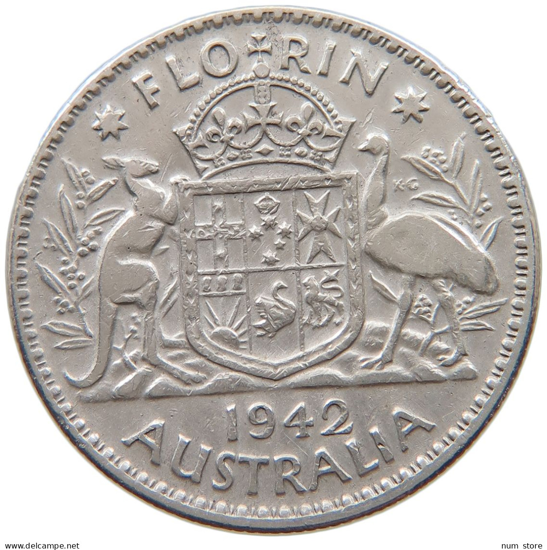 AUSTRALIA FLORIN 1942 George VI. (1936-1952) #a057 0619 - Florin