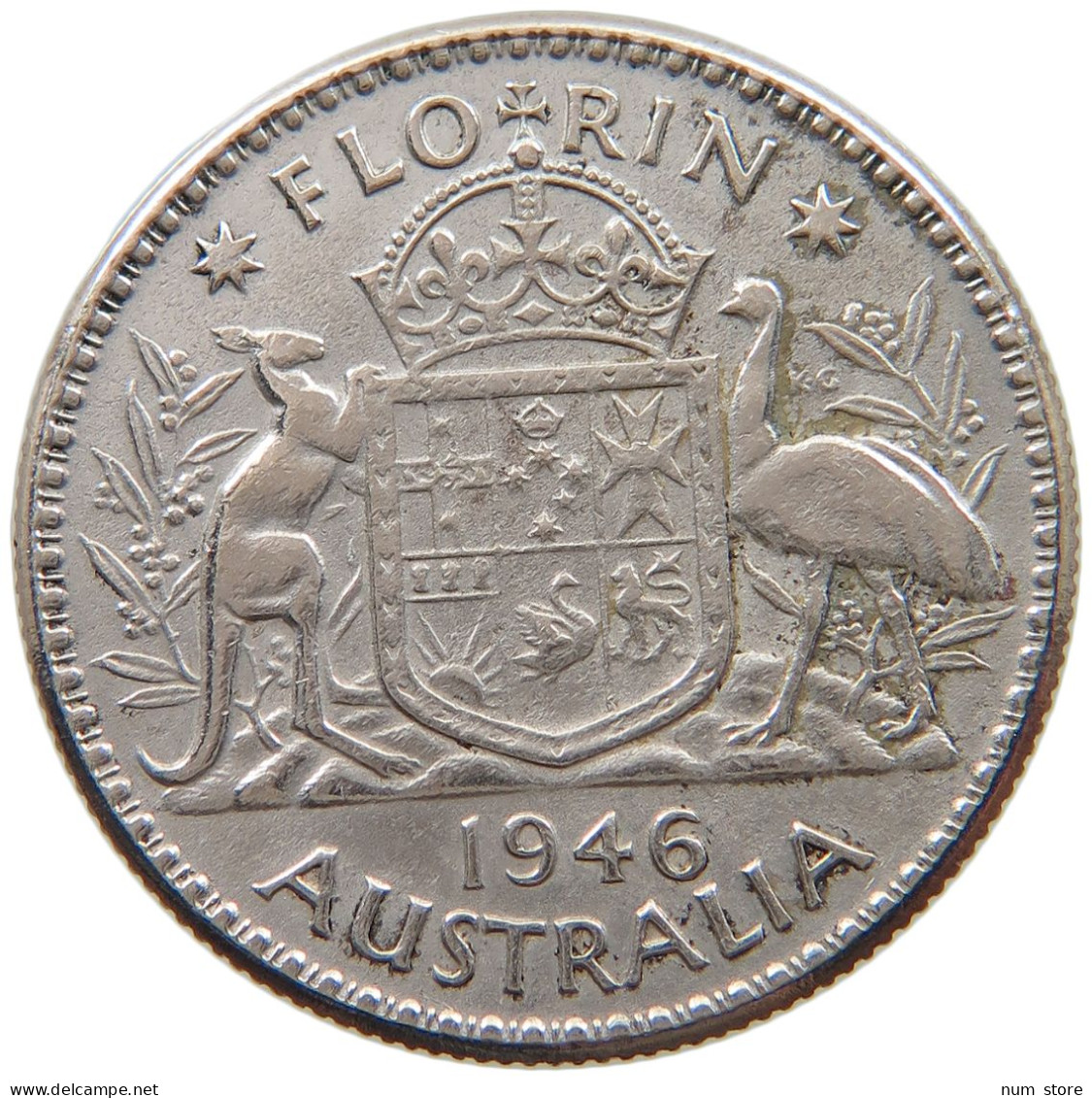 AUSTRALIA FLORIN 1946 George VI. (1936-1952) #a057 0615 - Florin