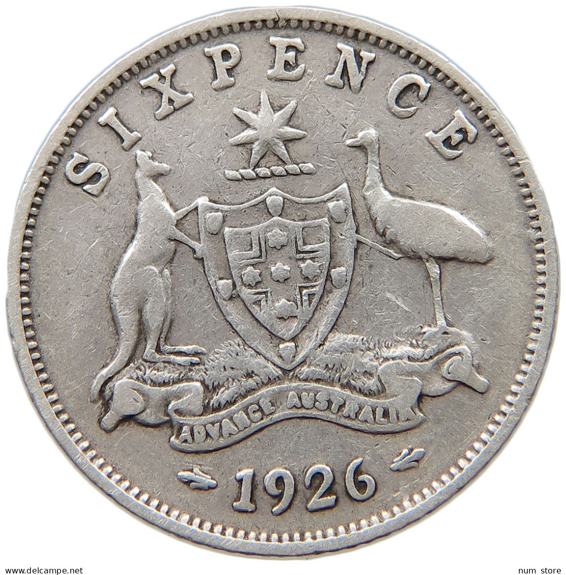 AUSTRALIA 6 PENCE 1926 George V. (1910-1936) #t122 0349 - Sixpence