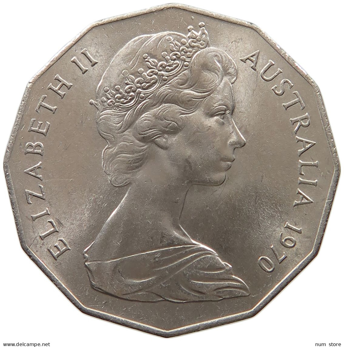 AUSTRALIA 50 CENTS 1970 Elisabeth II. (1952-) #s061 0193 - 50 Cents