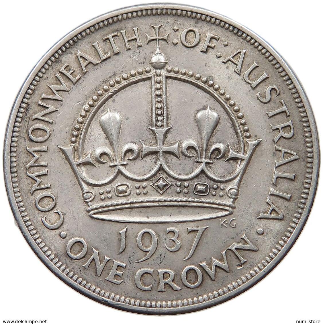 AUSTRALIA CROWN 1937 George VI. (1936-1952) #t093 0063 - Dollar