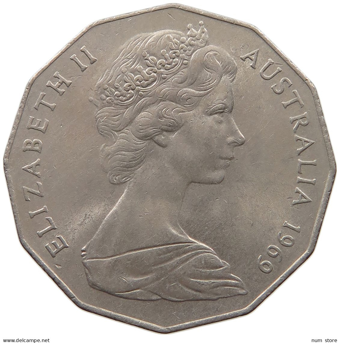 AUSTRALIA 50 CENTS 1969 Elisabeth II. (1952-) #s061 0203 - 50 Cents