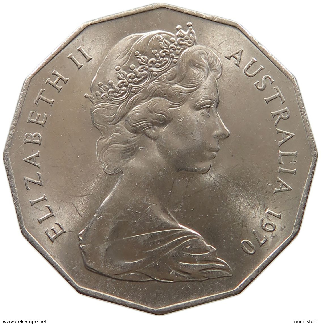 AUSTRALIA 50 CENTS 1970 Elisabeth II. (1952-) #s061 0195 - 50 Cents