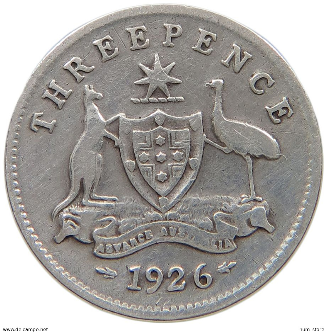 AUSTRALIA 3 PENCE 1926 George V. (1910-1936) #t158 0425 - Threepence