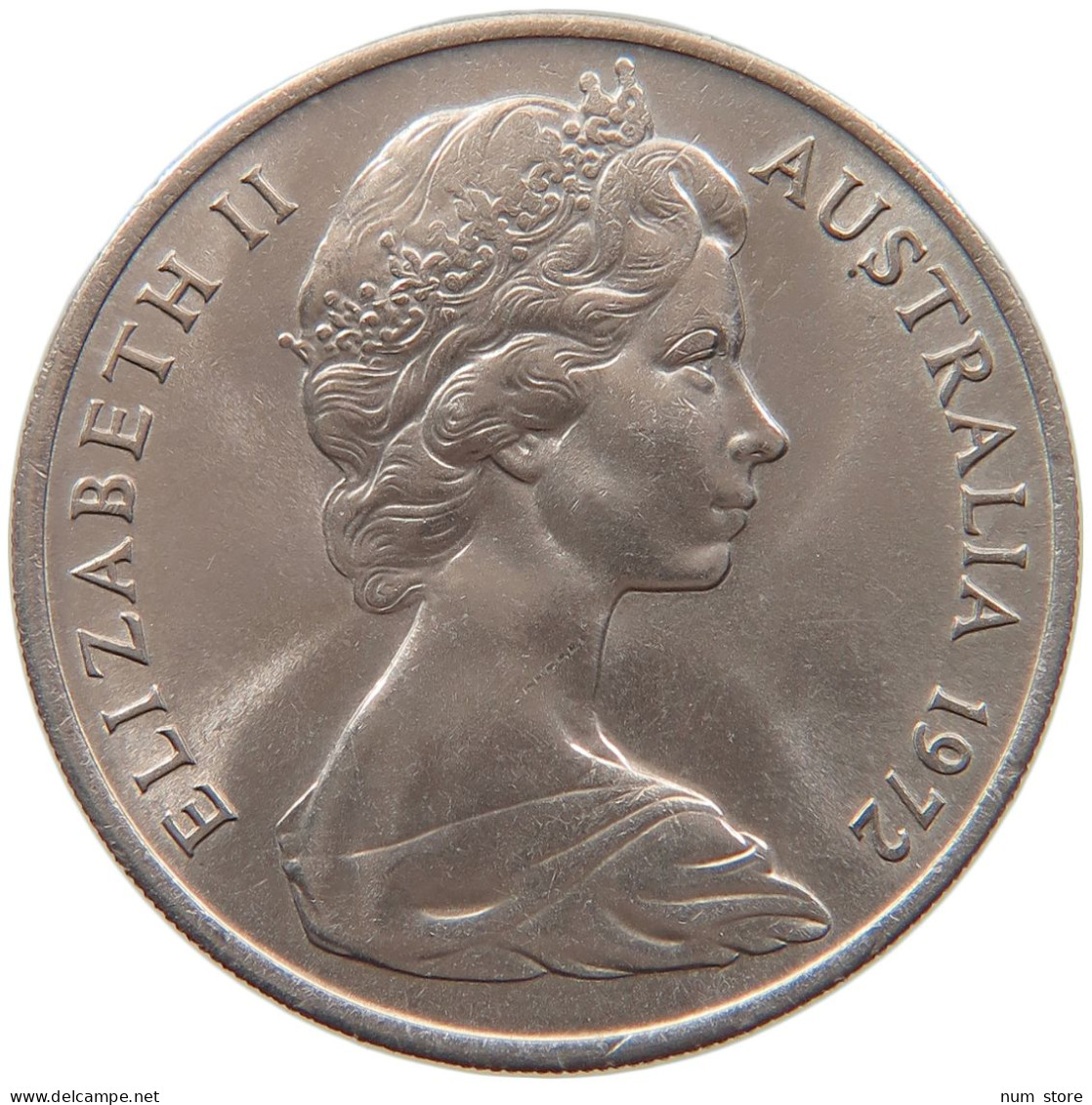 AUSTRALIA 20 CENTS 1972 Elisabeth II. (1952-) #s030 0185 - 20 Cents
