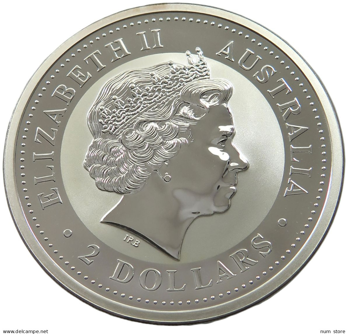 AUSTRALIA 2 OZ 2 DOLLARS 2001  Elizabeth II. (1952-2022) #alb064 0289 - Silver Bullions