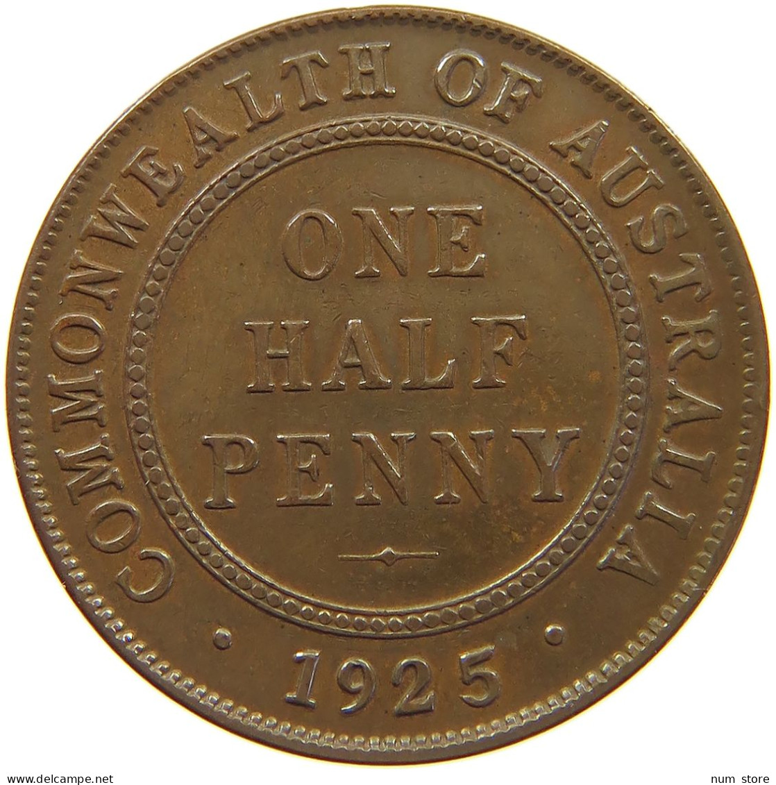 AUSTRALIA 1/2 PENNY 1925 George V. (1910-1936) #c018 0183 - ½ Penny