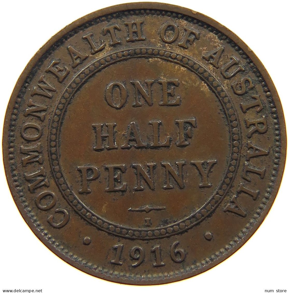 AUSTRALIA 1/2 PENNY 1916 I George V. (1910-1936) #c021 0059 - ½ Penny
