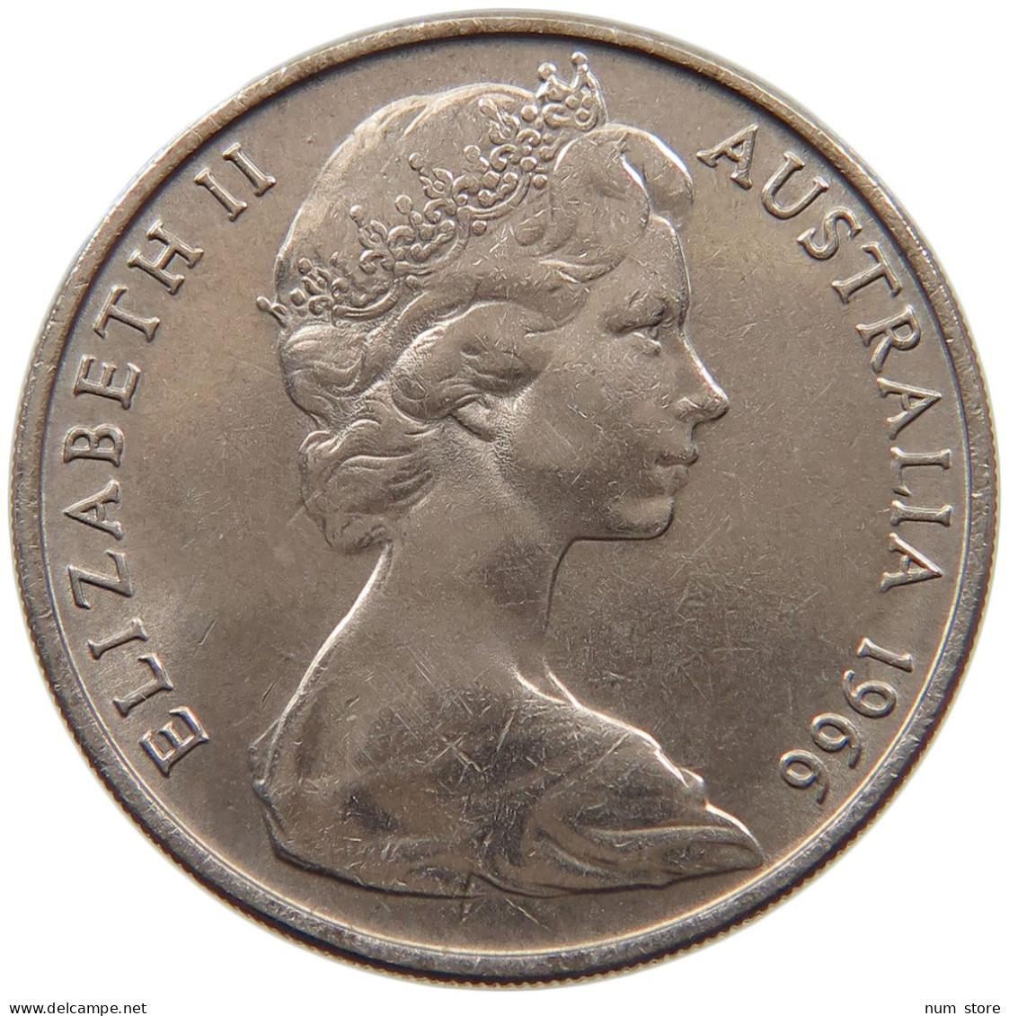 AUSTRALIA 20 CENTS 1966 Elisabeth II. (1952-) #c077 0293 - 20 Cents