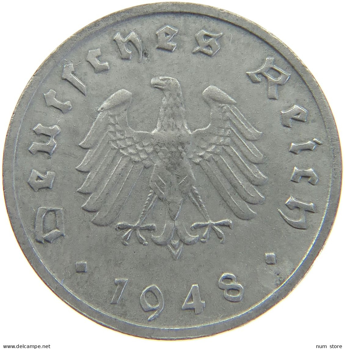 GERMANY ALLIIERTE BESETZUNG 10 PFENNIG 1948 F  #t142 0139 - 10 Reichspfennig