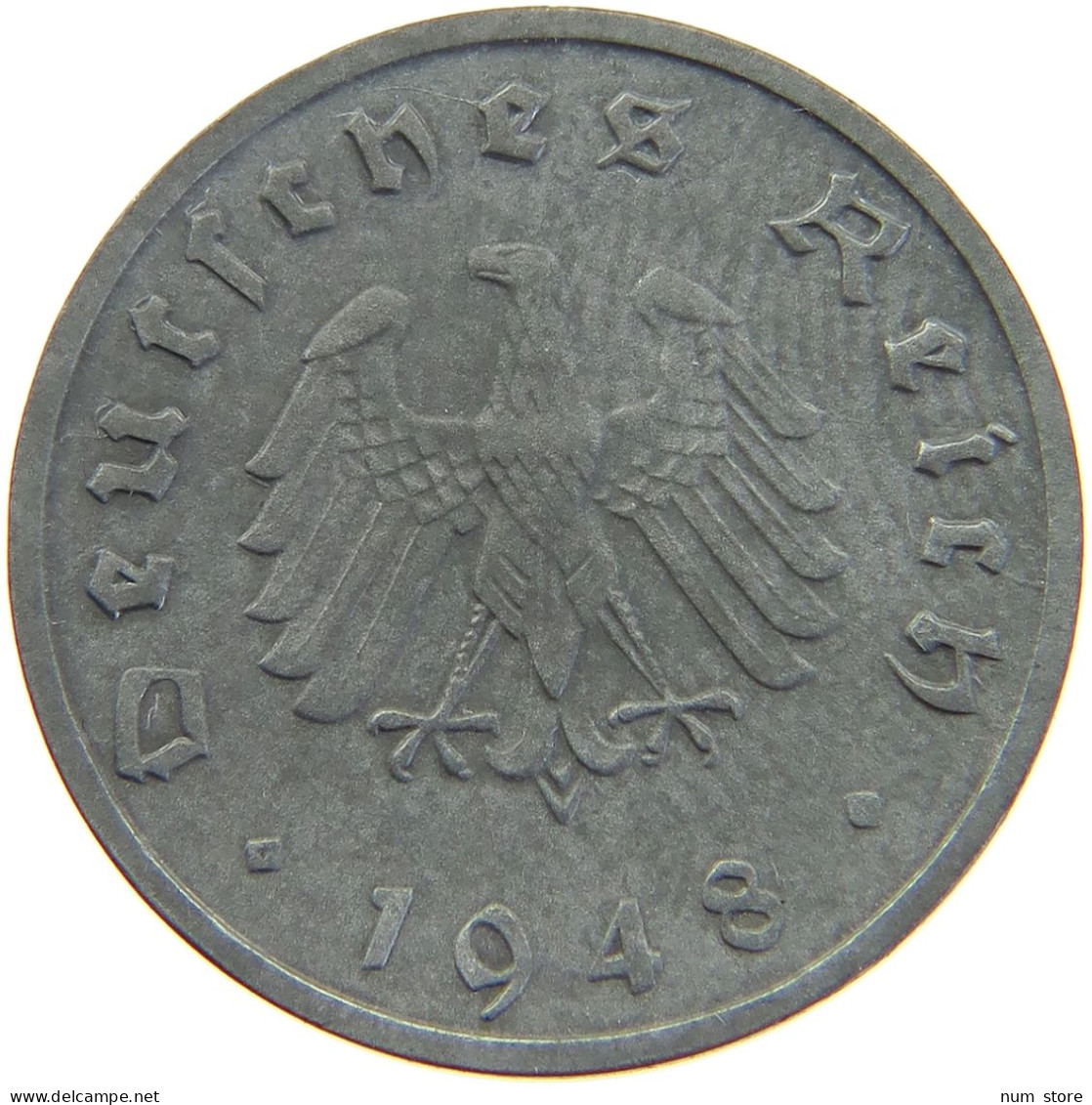 GERMANY ALLIIERTE BESETZUNG 10 PFENNIG 1948 F  #t142 0141 - 10 Reichspfennig