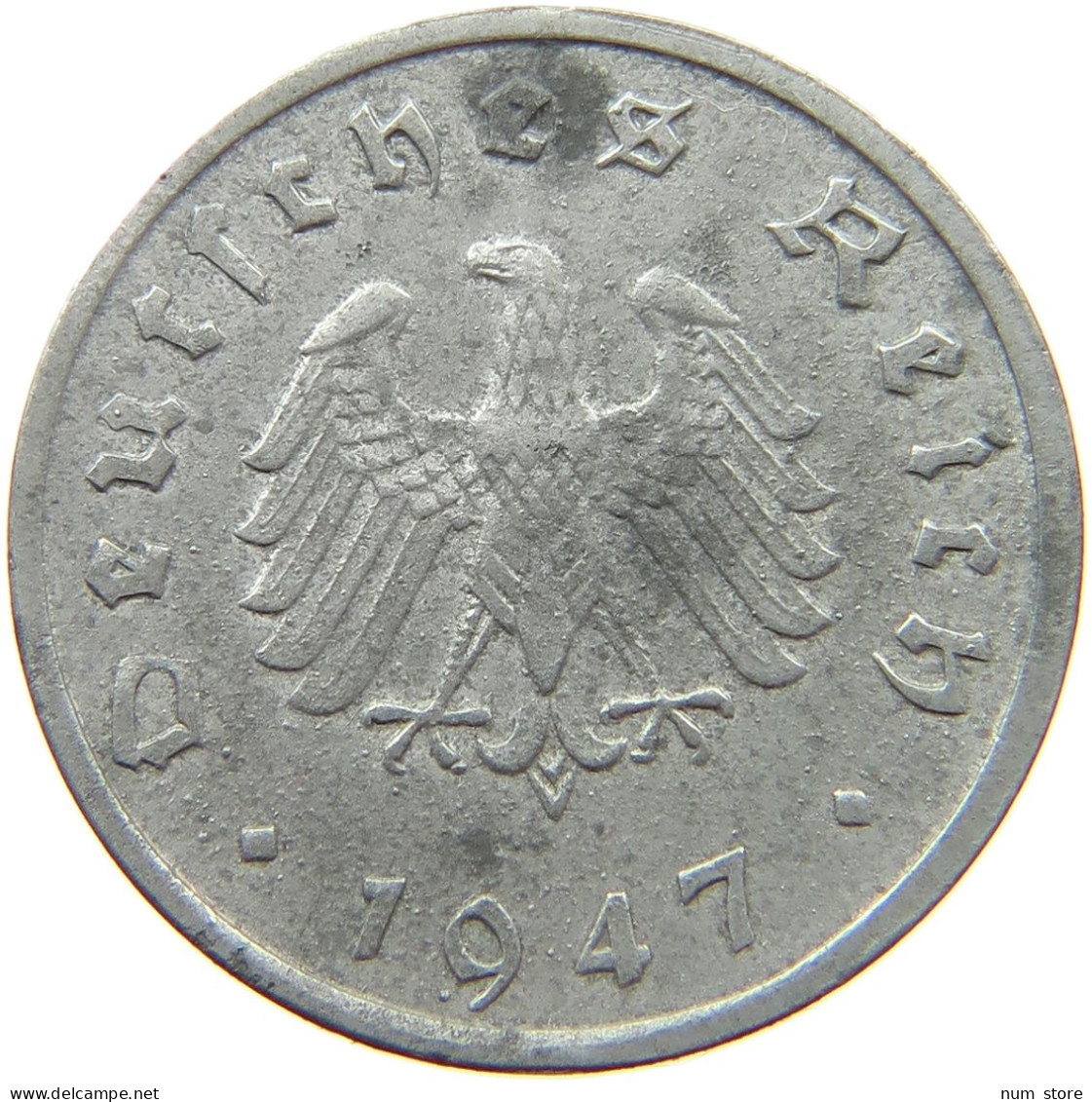 GERMANY ALLIIERTE BESETZUNG 10 PFENNIG 1947 F  #t142 0125 - 10 Reichspfennig