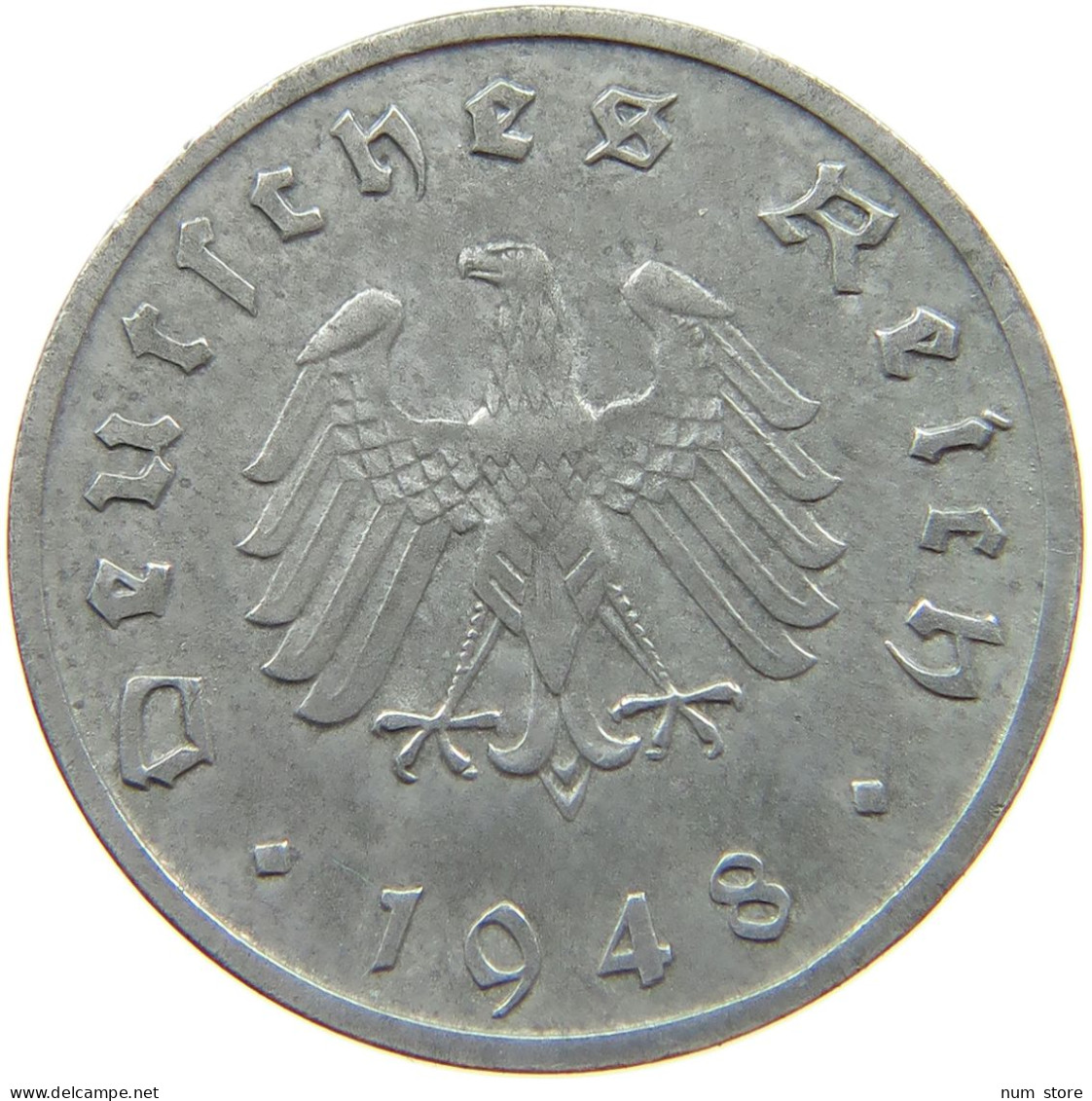 GERMANY ALLIIERTE BESETZUNG 10 PFENNIG 1948 F  #t142 0115 - 10 Reichspfennig