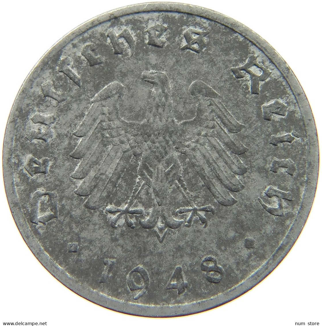 GERMANY ALLIIERTE BESETZUNG 10 PFENNIG 1948 F  #t009 0311 - 10 Reichspfennig